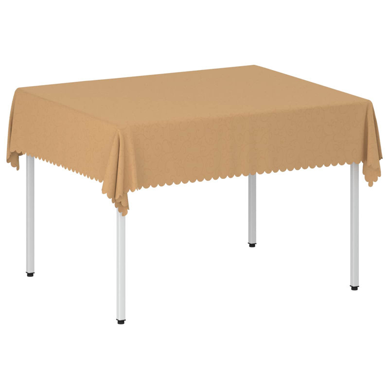  Table Cloth Dining Cover Kitchen Tablecloth Living Room Modern Jacquard, 260cm L, Beige