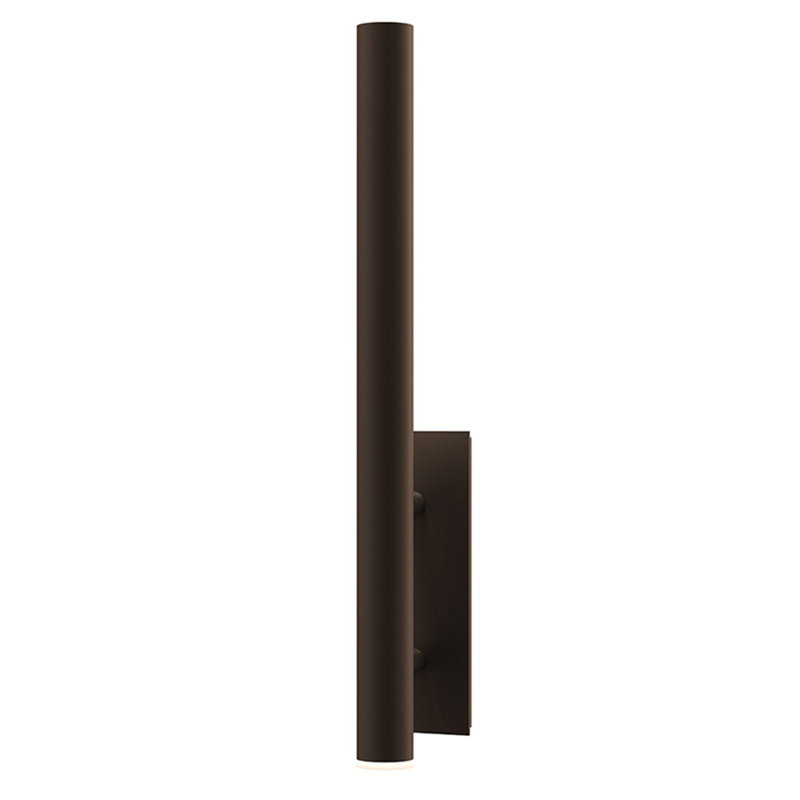 Flue Aluminium LED Armed Sconce, 30" H x 5" W x 4.75" D, Bronze