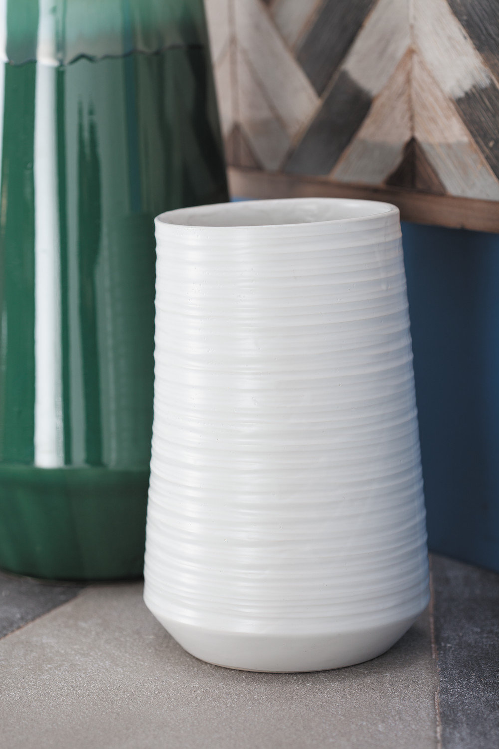 Alette Porcelain Table Vase, 9" H