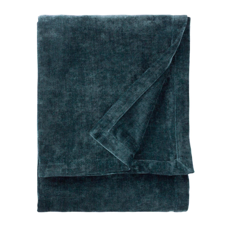 Heavy Chenille Yard Throw, Navy, 200cm x 150cm