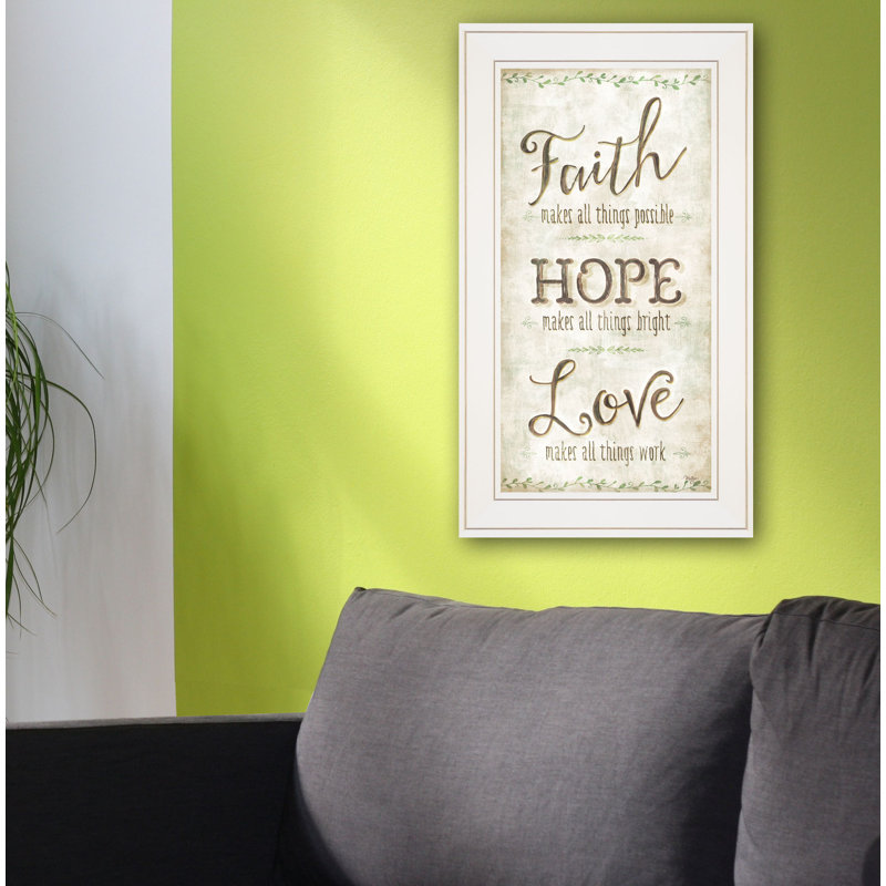 " Faith " by Mollie B, White Framed