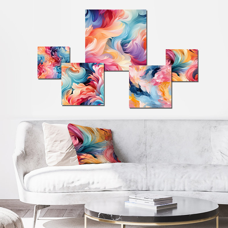 Corelli - ensemble d'art abstrait mural de 5