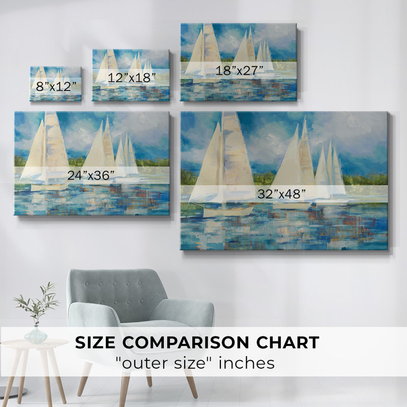 Clear Sailing-Gallery Wrapped Canvas, 18" H x 27" W