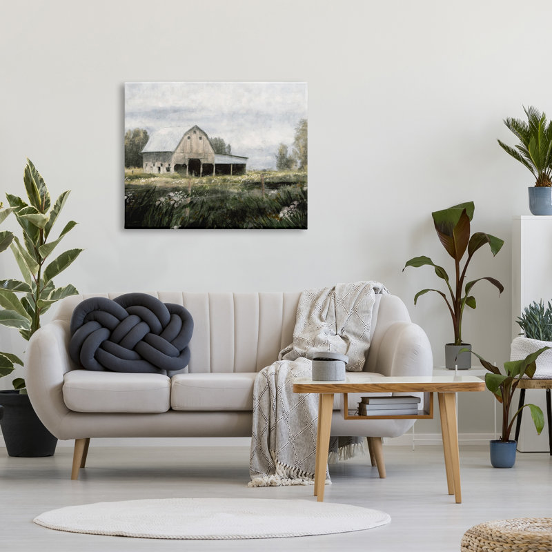 Country Farmhouse Barn Meadow Canvas Wall Art by Nina Blue, 30" H x 40" W x 1.5" D