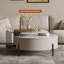 Table basse ronde en pierre micro-cristalline