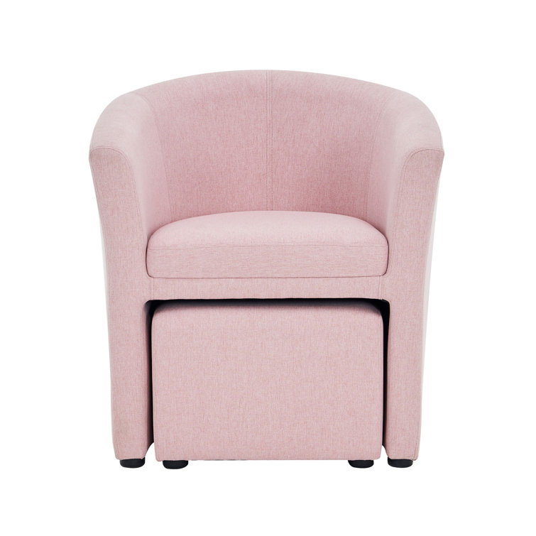 Home 2 Office Pink Fabric Polyester Upholstered Ottoman HO-W06