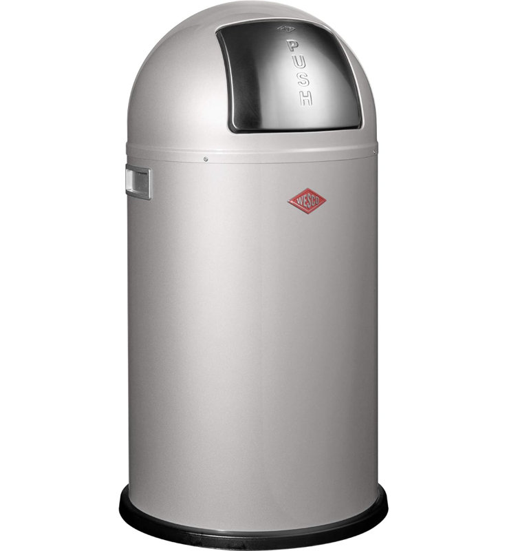 Pushboy 50L Bin, Light Silver