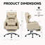 Fauteuil de bureau pivotant ergonomique avec support lombaire et dossier haut, technologie inclinable en cuir