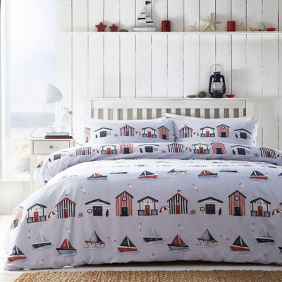 Fun Beach Huts Easycare Polycotton Duvet Set