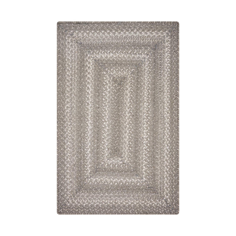 Dailee Braided Jute Non-Shedding Gray Rug, Rectangle 1'8" x 2'6"