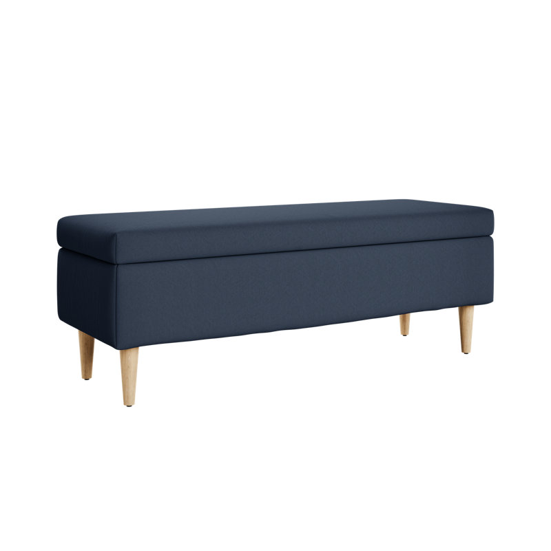 Essential Storage Bench, Midnight Upcycled Poly, Natural