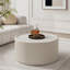 Table basse ronde avec plateau en verre trempé et rangement caché-954058084-954058081