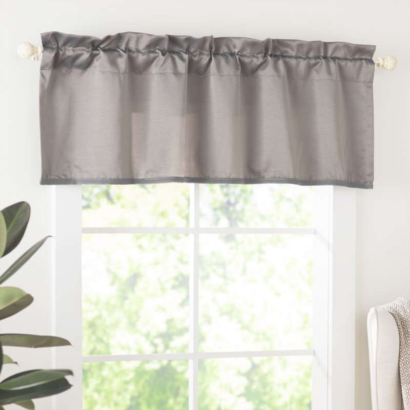 Wayfair Basics® Thermal Energy Saving Rod Pocket Curtain Valance, Steel