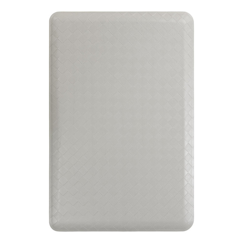 Tapis de cuisine antidérapant Bodella, Rectangle 2 pi x 3 pi, Gris
