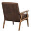 Fauteuil brun moderne de style Mid-Century de 25,69 po de largeur. Conception avec accoudoirs en bois massif. Facile à assembler et à nettoyer. Cadre au toucher. Coussin en mousse confortable. Revêtement en microfibre élégant. Polyvalent et robuste