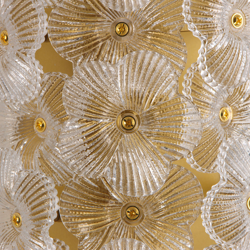 Applique murale en verre 2 lumières