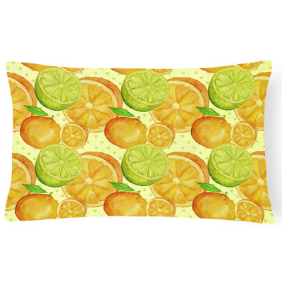  Coussin intérieur / extérieur Watercolor Limes and Oranges
