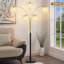 Lampe sur pied à arc moderne en cristal doré 5 lumières Brio-422858612