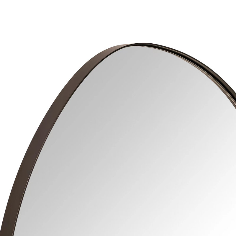 Miroir mural Bertlinde, 22 po x 30 po, Bronze frotté à l'huile