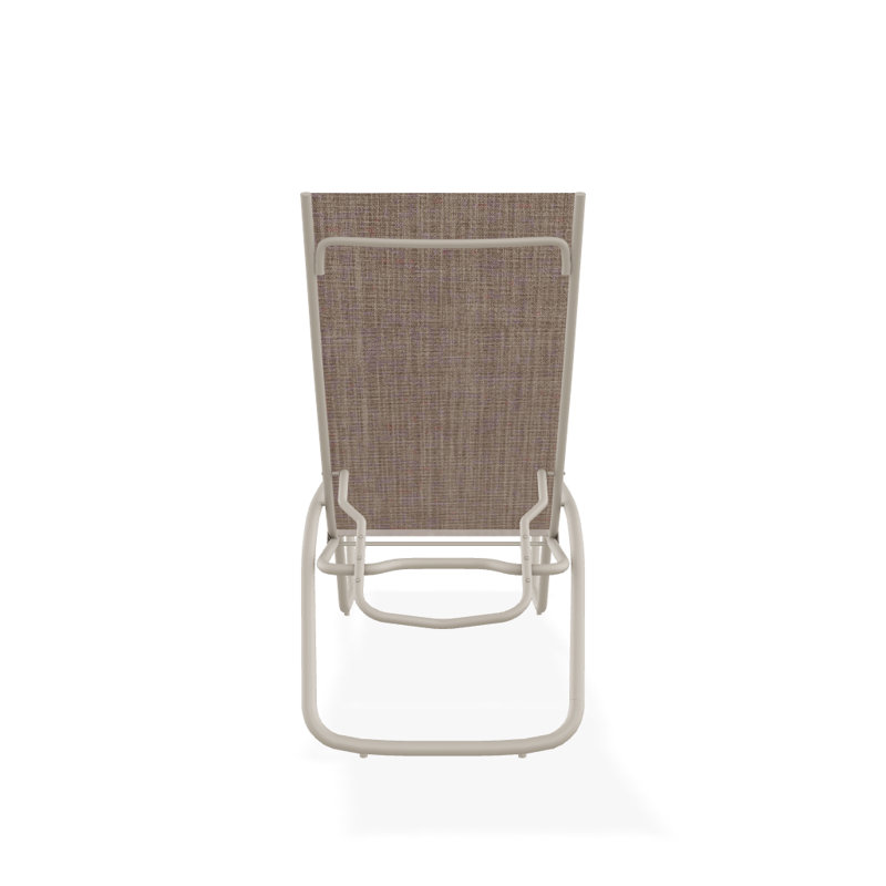Outdoor Rust-Resistant Metal Chaise Lounge, Textured Desert, Augustine Fennel Sunbrella®