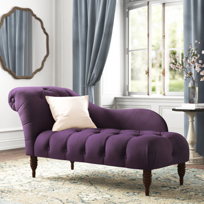 Chaise longue à accoudoirs roulés Angelica