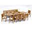 7 Pcs Grade-A Teak Wood Dining Set: 118" Double Extension Mas Oval Trestle Leg Table And 6 Sack Arm Chairs #11SK2706-1549787663