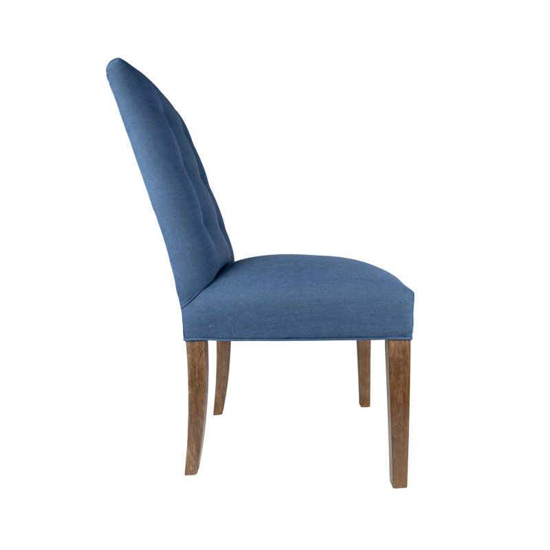 Earles 19'' H Upholstered Dining Chair, Denim