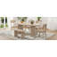 Ensemble de table de salle à manger 6 pièces avec banc, ensemble de chaises de table ovales pour 6 personnes, ensemble de salle à manger de style moderne-981227387