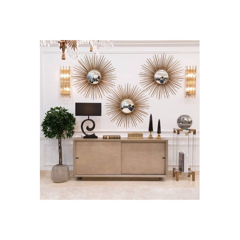 Helios Convex Metal Wall Mirror