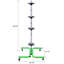 Support de rangement à roulettes d'une capacité totale de 275 lb utilisant six roulettes pivotantes de 2 po de couleur verte
