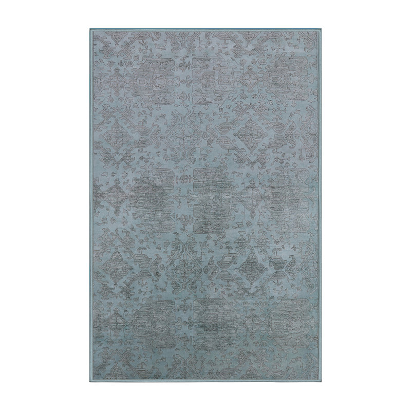 Tapis 100% Mid-Century moderne lavable à la machine 2281, Rectangle 8 pi x 12 pi