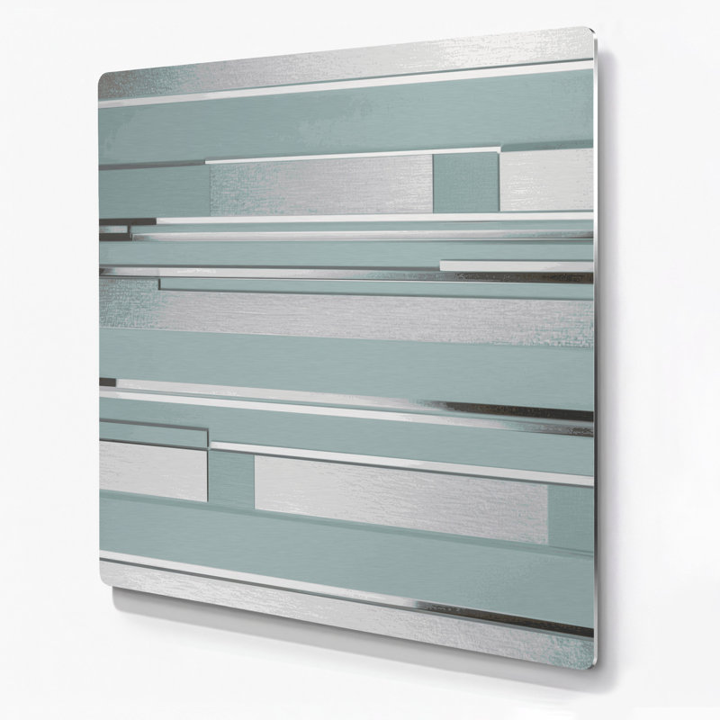 Minimalisme 39, art mural en métal bleu, H 12 po x l 12 po