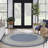 Dippold 8' x Round Denim Modern Rug-564196283-562886885