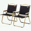 Ensemble de 2 chaises de patio pliantes avec base robuste