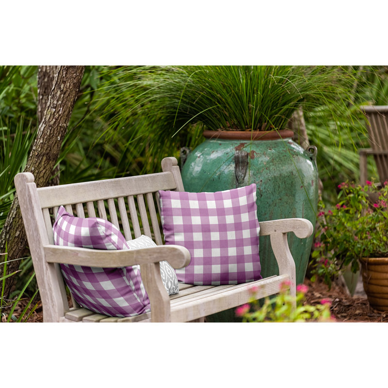  Housse et insert de coussin décoratif en polyester pour intérieur / extérieur E par Design, 16 po x 16 po, Orchidée