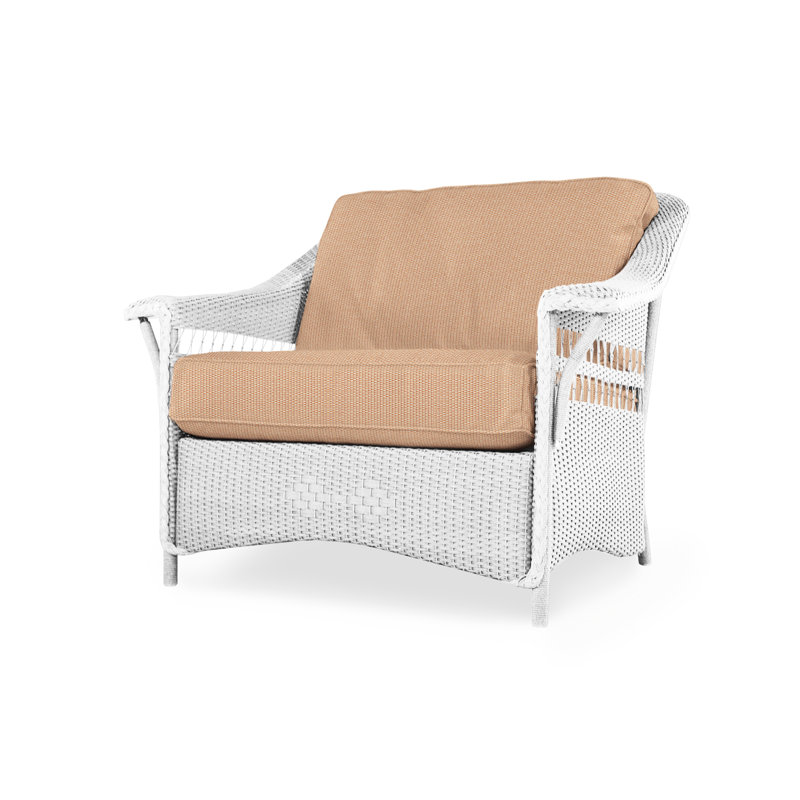 Nantucket Outdoor Lounge Chair, Serena Floral Mist, White