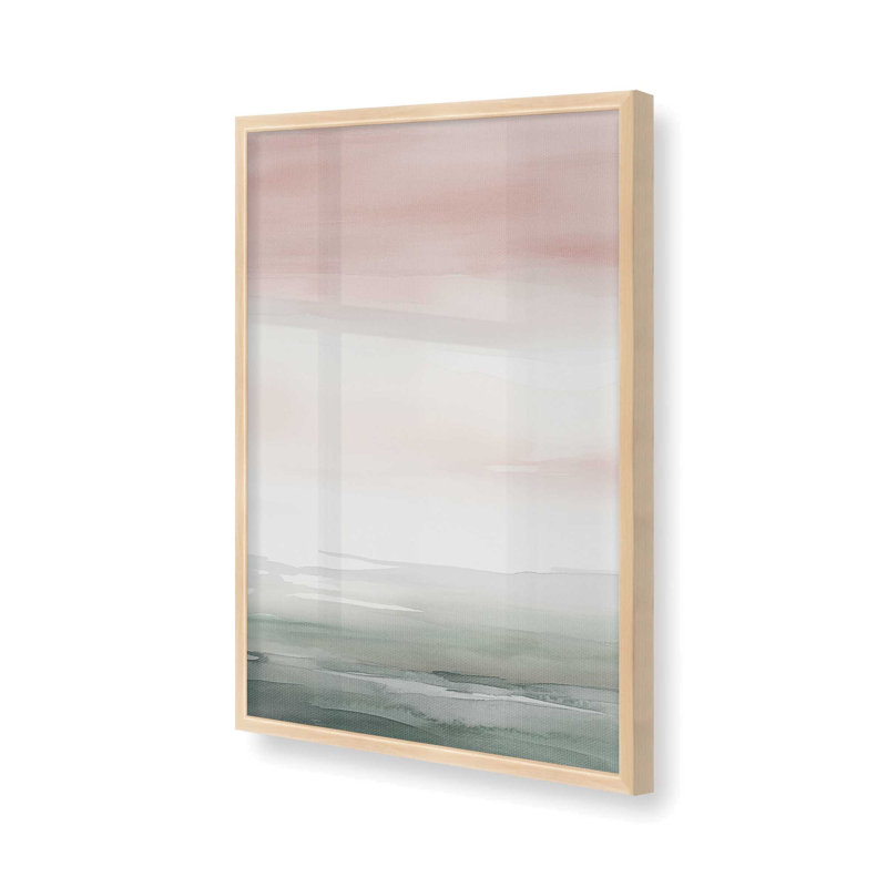 «Peach Tranquility II», reproduction, Érable brut encadré, H 11 po x l 9 po