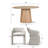 6 - Person Dining Table Sets With Round Table & 6 Upholstered Waterproof Chairs-1745153097-1745153099