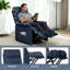 Canapé inclinable en tissu avec télécommande, fauteuil relevable électrique, poches latérales