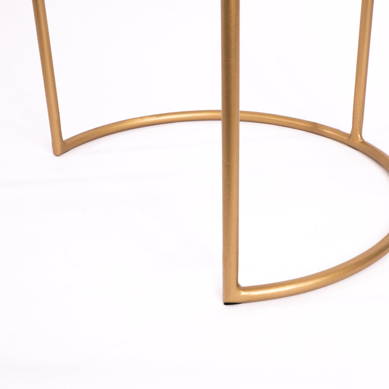 Natural Marble Top Round Nesting Tables