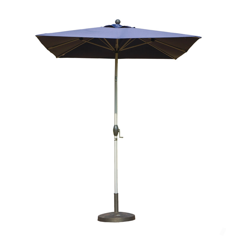 Parasol de patio rectangulaire avec fonction de levage et d'inclinaison à manivelle (base non incluse), Marine