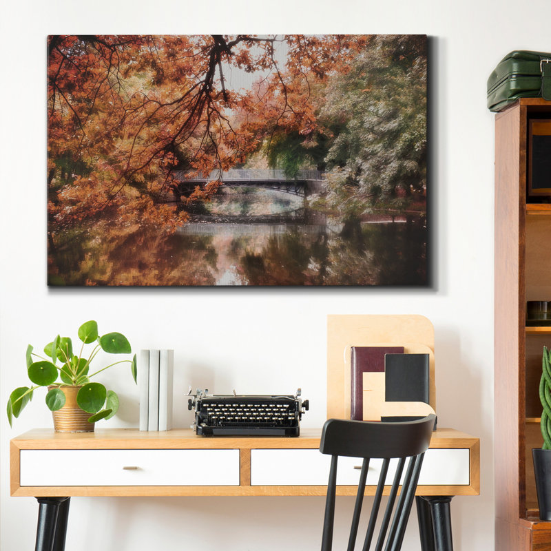 Automne à Vienne - reproduction de photo sur toile tendue, H 12 po x l 8 po x P 1 po