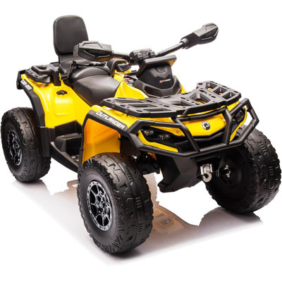 12V Electric Kids ATV Ride-On Car for Toddlers, 2-Seater, Remote Control, LED Lights, Music, and Spring Suspension