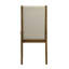 Ensemble de 2 chaises de salle à manger Liyo, structure en bois brun, assise en tissu beige