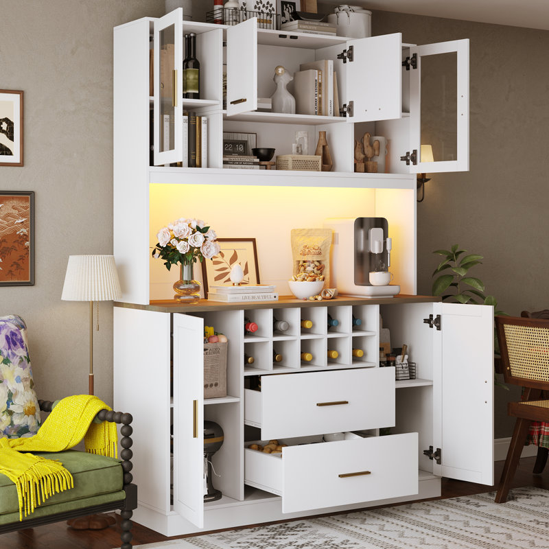 180cm Kitchen Pantry, White
