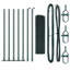 Welded Wire Fence With 7 Flanged Posts Steel-505415799-505415792
