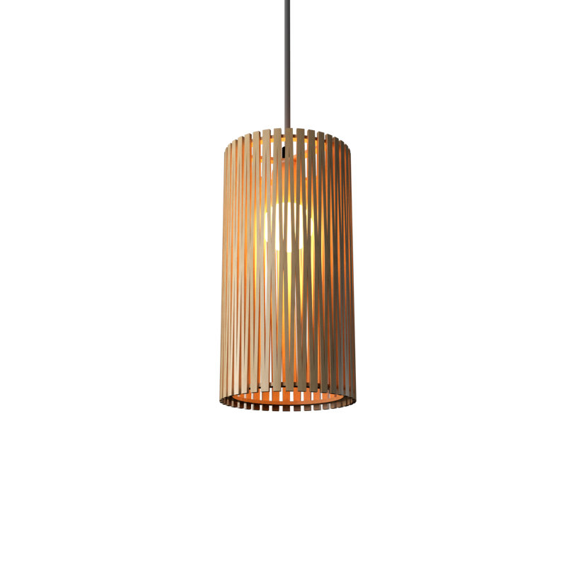 Living Hinges 1 - Light Pendant, Maple, 7.87" H x 5.9" W x 5.9" D