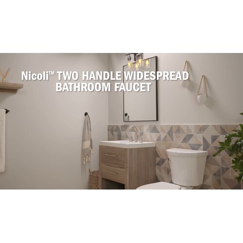 Delta Faucet Nicoli Widespread Bathroom Faucet 3 Hole, Gold Bathroom Sink  Faucet, Drain Assembly, Champagne Bronze 35849LF-CZ