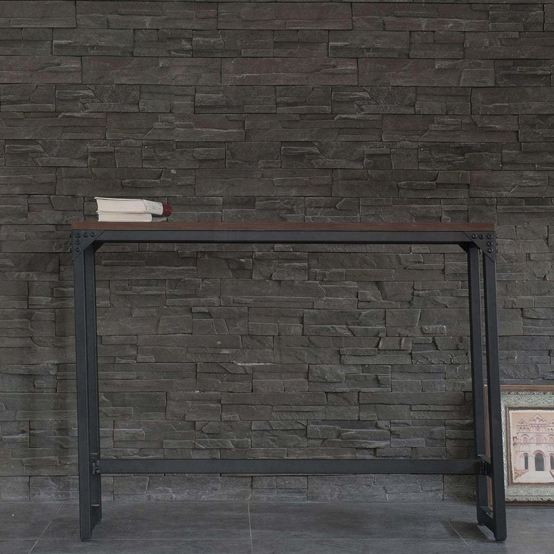 Table de bar / cocktail Minimalist Contemporary Industrial - Logan, L 55,1 po x P 11,8 po x H 35,8 po