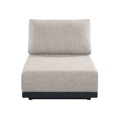 Chaise longue rembourrée en aluminium Oslo